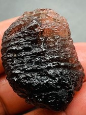 large Saffordite-Rare Arizona glassy meteorite half transparent cintamani  15g