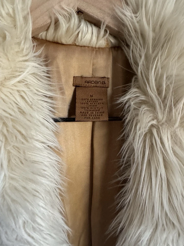 Винтажный 90-х/y2k Arden B замши меха Penny Lane макси пальто - Изображение 4 из 4