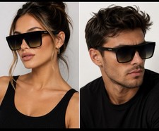 NEW QUAY Nightfall Shield Sunglasses Matte Black / Black Gold Medium Unisex