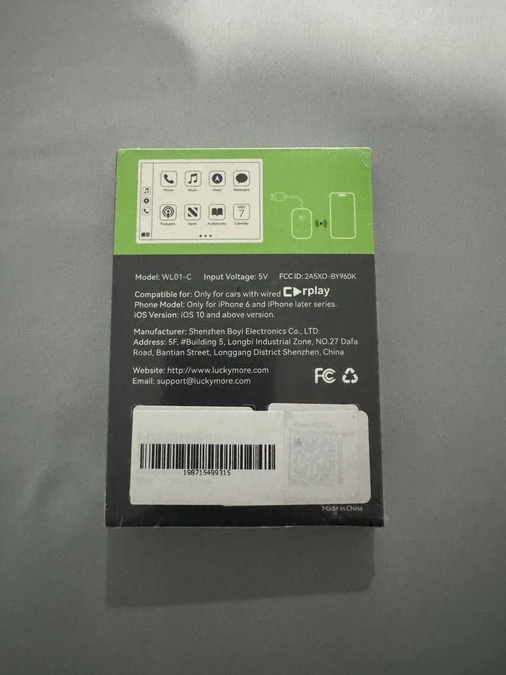 Luckymore WL01-C Wireless Carplay Adapter for iPhone Black - Image 3 of 4