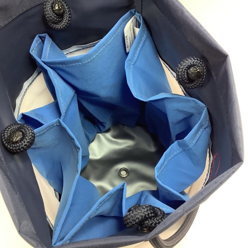 Peter Millar Crown Beverage Tote Cooler Drain Hole Holds 12 Cans Sport Navy Red - Picture 4 of 21