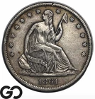 1861-S Seated Liberty Half Dollar *Scarce San Francisco Issue* Choice XF+=+