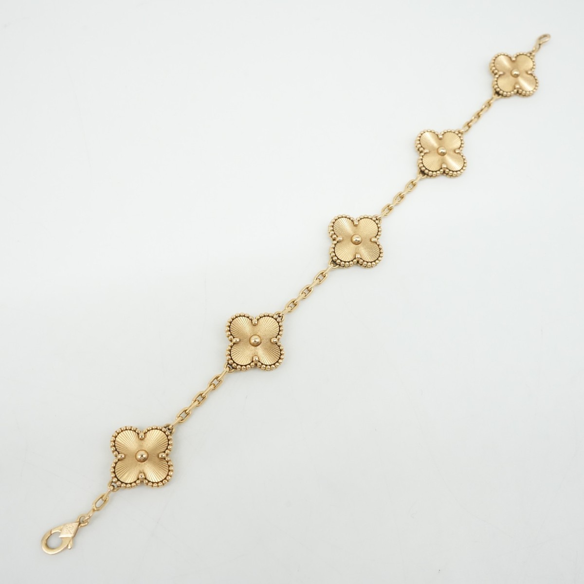 Van Cleef & Arpels Vintage Alhambra Bracelet 5 Motifs Guilloche