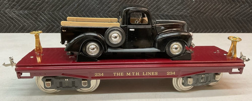 MTH Calibre Estándar Hojalata 234 COCHE PLANO CON CAMIONETA FORD 1940 10-1148 EX SIN CAJA | Zustand: Used