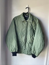 Vtg Big Smith Puffer Jacket Men X-Large Green Quilted Workwear Nylon Made in USA