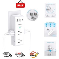 Compact 10-in-1 Surge Protector with 1800 Joules USB Charging Solutions