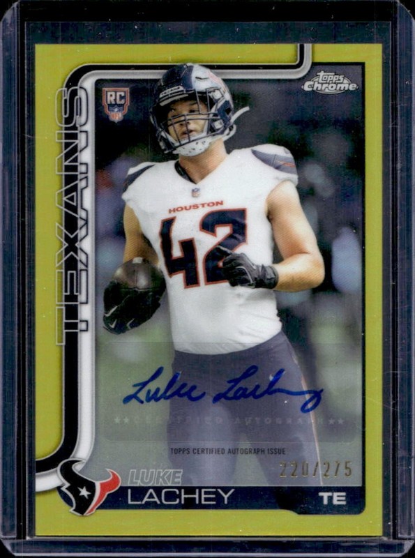 2025 Topps Chrome Luke Lachey Retail Rookie Auto RC Yellow Refractor #/275