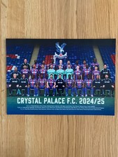 Crystal Palace Fc 2024/25 Official Pre-Signed Team Card 8” x 6”  Mint Condition.
