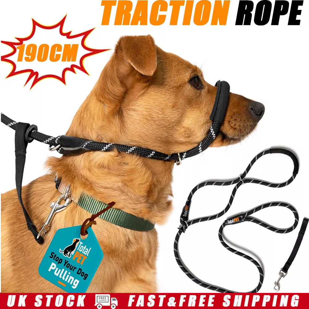Figure of 8 Dog Lead With Padded Nose Loop-Anti Pull Dog Lead Stop Dogs Pulling