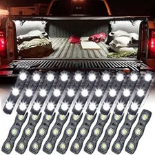 White LED Rock Light for Bed Track, 60 LEDs Cargo Pickup Truck Bed Lighting Kit