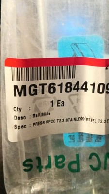 SVC Parts Stainless Steel Rail Slide Silver MGT61844109 1 Pack