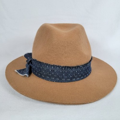 Free People Womens Wool Felt Fedora Ribbon Bow Outdoor Hat  display picture 1
