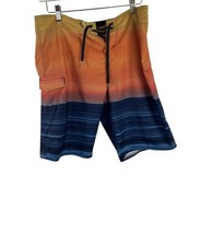 O'Neill Mens Size 38 Multicolor Striped Swim Trunks Board Shorts Surf Beach
