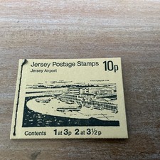Jersey Airport 10p postage stamp booklet 1974 (mm082)