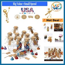 12 Pack Small Glass Jars with Cork Lids for DIY Crafts  Decorations