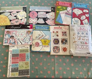 (9) Vogart, Simplicity, McCall’s,Mountain Mist Embroidery & Quilt Patterns