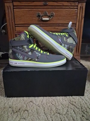 Nike Air Force 1 Downtown Hi Bright Magenta/Dark Gray/Volt Size 11.5 Men's W Box