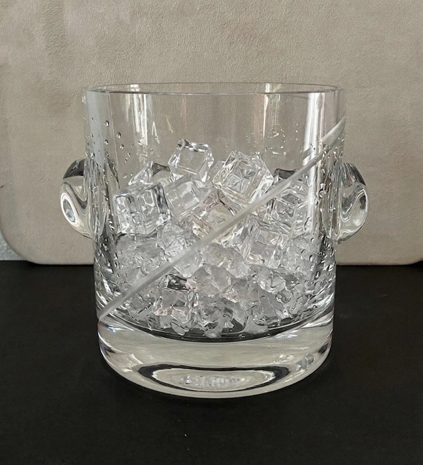 Service Cristal Vintage Style Cyclades Seau Glaçons 1,4kg + 3 Coupelles - Photo 1/4