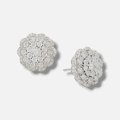 Effy ENY Damen Ohrstecker Sterlingsilber Diamant Heiligenschein