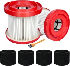 2 Pack 49-90-1900 HEPA Filter Compatible with Milwaukee Cordless M18 Vacuum 0780