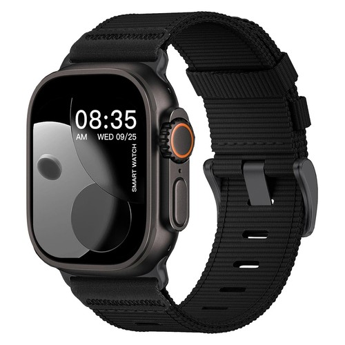 Cinturino Nylon per Apple Watch Ultra 2 10 9 8 7 6 5 4 SE 41 44 46 40 45mm 49mm - Foto 17 di 22