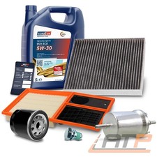 INSPEKTIONSPAKET FILTERSATZ SET B+5L EUROLUB 5W-30 FÜR VW POLO 6R 9N 1.4 06-10