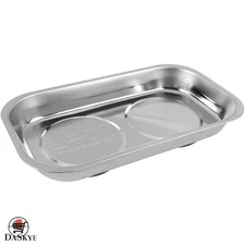 Stainless Steel Magnetic Nut and Bolt Tray - 9.5" x 5.5", Durable & Versatile