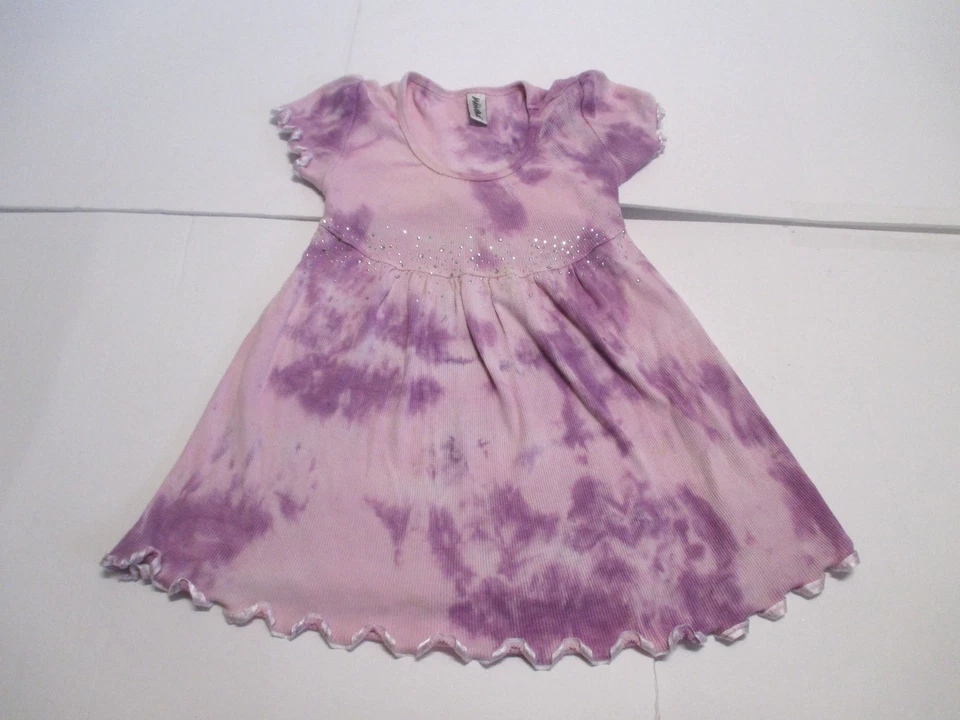 TODDLER GIRLS MIGNONE & SPLENDID PURPLE & PINK DRESS & ROMPER SIZE 18-24 MONTHS - Image 2 of 4