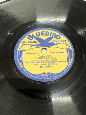 Bluebird 78 RPM Shep Fields - Smarty 7051 V+ Jazz