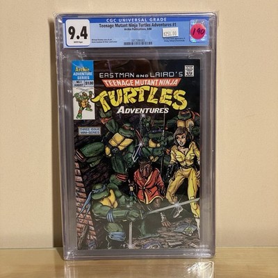 TEENAGE MUTANT NINJA TURTLES ADVENTURES #1 Bebop, Krang 1st app CGC 9.4  1988