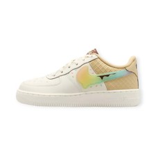 Nike Air Force 1 GS Ice Cream White Brown Lifestyle Sneakers IV6209-133