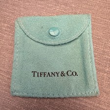 Tiffany  Co Blue Teal Square Snap Suede Jewelry Pouch Anti Tarnish