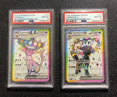 PSA 10 Espeon Ex Promo #175 Umbreon Ex Promo #176 "Skip" Sequential Set