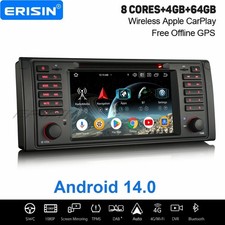 64GB CarPlay Android 14 DVD DAB+ Autoradio 4G Wifi Navigatore BMW Serie 5 E39 M5