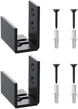 2 Pack Adjustable Floor Guide for Sliding Barn Door, Wall Mount Bottom Hardwa...