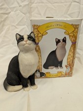 Leonardo Black and White Cat Figure 1996 Boxed