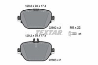 Textar 2260201 Bremsbelagsatz, Scheibenbremse FüR MERCEDES-BENZ