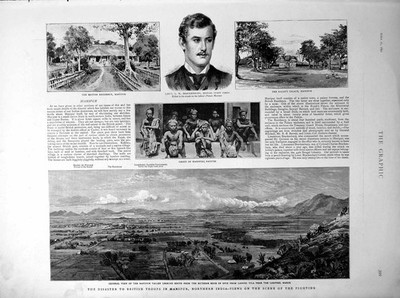 Alte Katastrophe Britische Truppen Manipur Nordindien Szenen Residenz 1891 19.