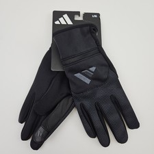 Adidas COLD.RDY Running Gloves Black Touchscreen Reflective Mens L/XL AW0201 New