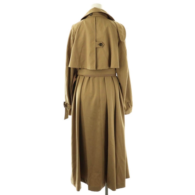 Ameri VINTAGE Minimal Flare Wool Trench Coat Belt… - image 2