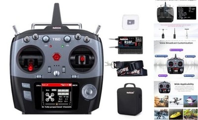 T16D 16 Channels RC Transmitter and R16F Telemetry Receiver, Multi-Protocol
