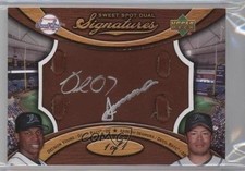 2007 Sweet Spot Brown Leather Silver Ink 1/1 Delmon Young #SS2-YI Auto ow6