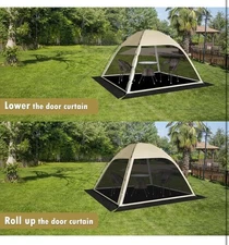 Screen Tent with Removable Floor, Large 10'x10' Gazebos with Mosquito Netting