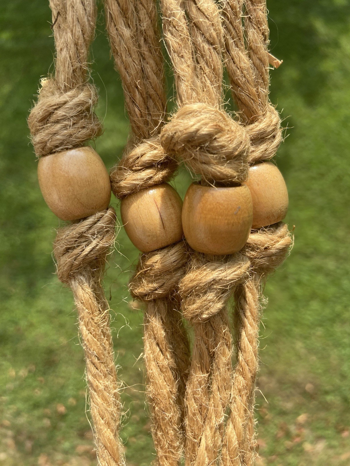 Lot Of 2 Macrame Plant Hangers 39 In Binder Twine Boho Vintage