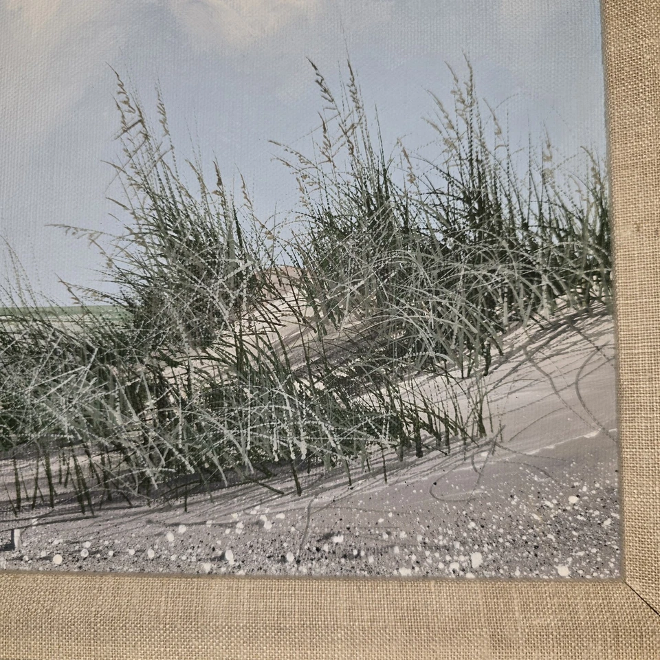 Pintura original assinada por Rex Duggar óleo sobre tela paisagem marítima 17x14" emoldurada fosca - Imagem 4 de 4