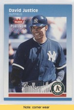 2002 Fleer Platinum David Justice #55 READ 1s8