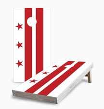 Skip's Garage Wood Trout Cornhole Set Foldable Legs Outdoor Game Boards