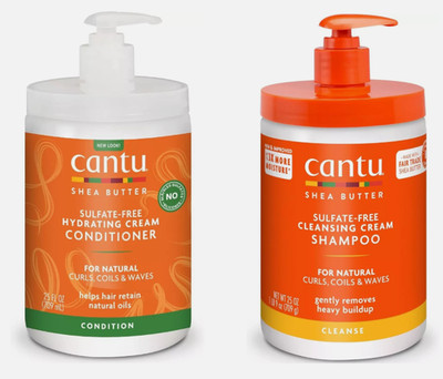 Cantu sulfatfreie feuchtigkeitsspendende Creme Shampoo & Conditioner Größe 709 g UK Verkäufer