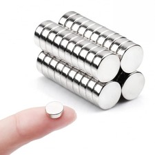 40Pcs 8X3Mm Small round Refrigerator Magnets - Durable Mini Magnets for Crafts,