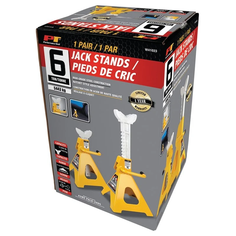 Herramienta de rendimiento W41023 soporte de gato; capacidad de 6 toneladas; estilo de trinquete; 9-5/8 pulgadas x Foto 3 de 4